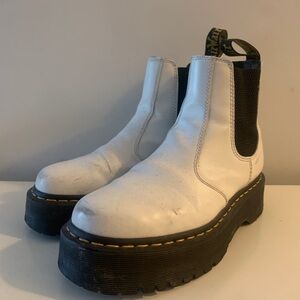 White Doc Marten Platform Boots